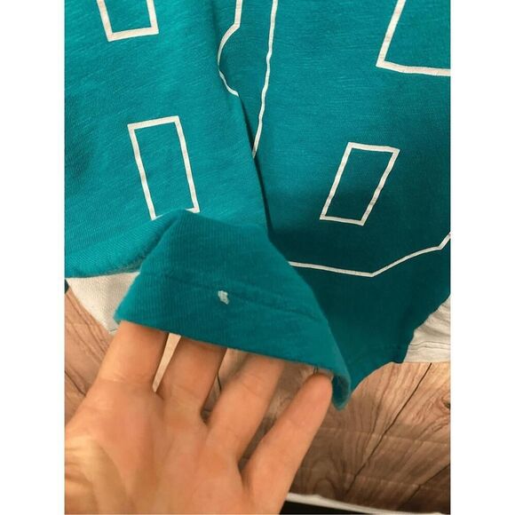 Victorias Secret Small 86 PINK teal crew sweatshirt varsity womens long sleeve - Picture 7 of 7